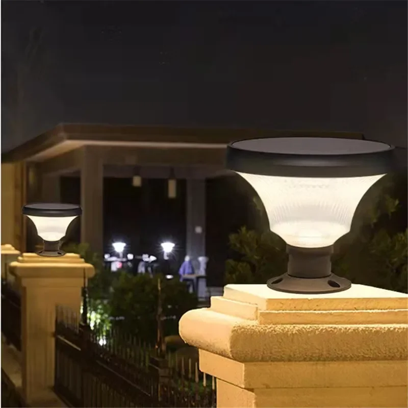 DEBBY Modern Nordic Post Lamp Creative Waterproof Courtyard Outdoor LED Solar Column Light for Garden Balcony Porch Decor