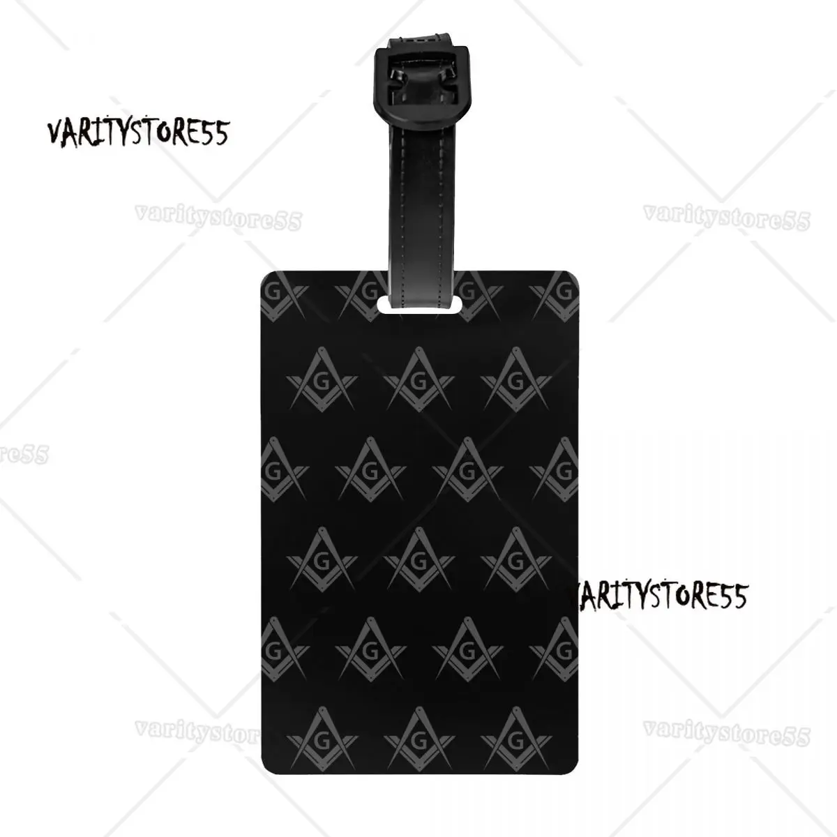 Custom Freemason Logo Luggage Tag With Name Card Masonic Mason Freemasonry Privacy Cover ID Label for Travel Bag Suitcase