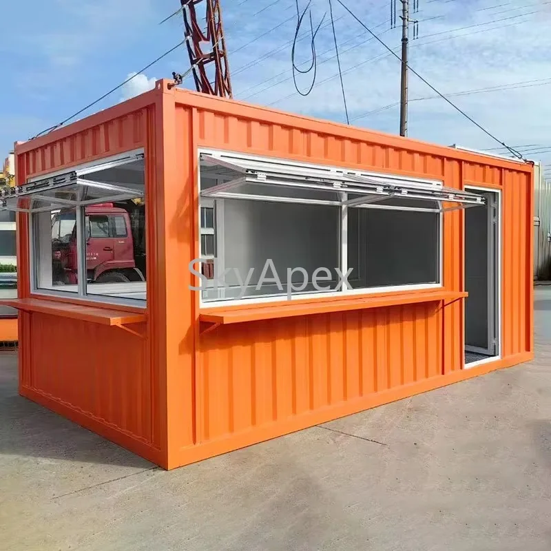 Customizable 20ft Foldable Office Container Prefabricated Homes for Construction Site Durable  Windproof  Firm  Steel  Structure