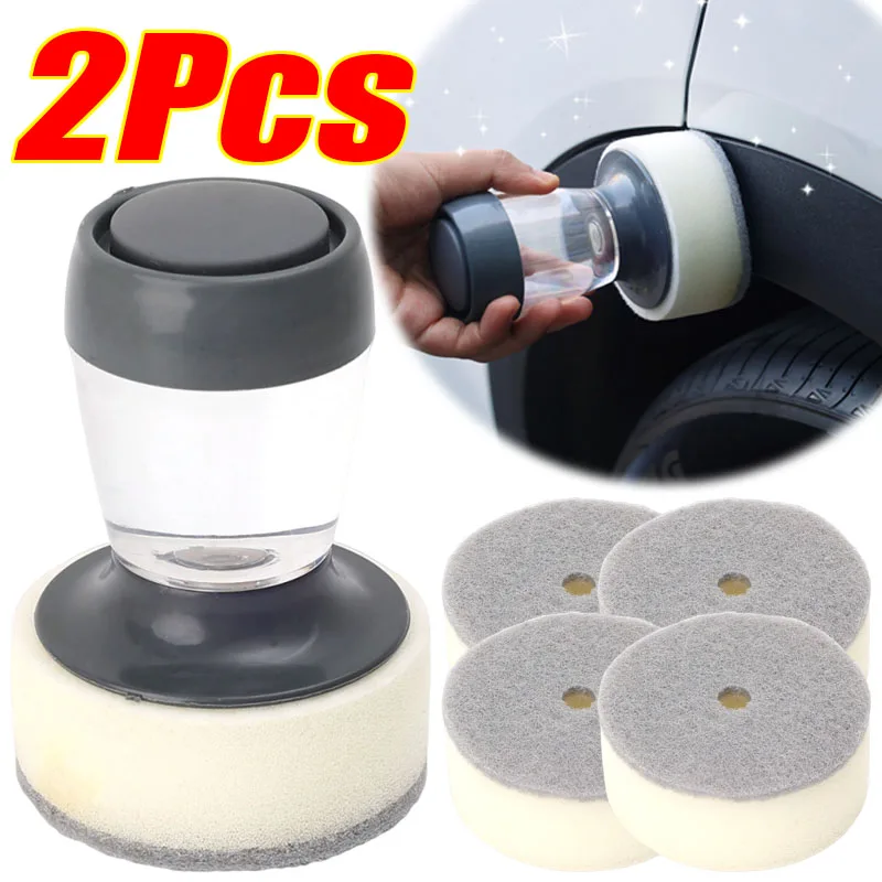 Coating Tire Cleaning Contour Applicator Pad Sponge Brush Waxing Applicator Tool Car Paint Car Wheel Polishing Waxing Tire