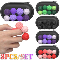 4/8pcs Silicone Magnetic Sensory Balls Fidget Toy Worry Balls  Kid Adults Anxiety Relief Stress Sensory Toy