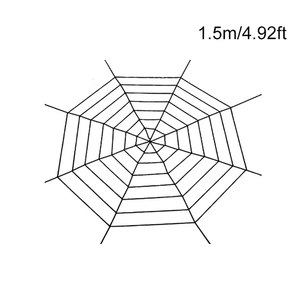 Halloween-Riesenspinnennetz, großes schwarz-weißes gruseliges Spinnennetz für die Heimdekoration im Freien – Detail 7