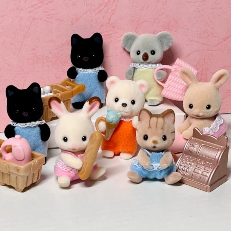 

Куклы SYLVANIAN FAMILIES: Фестиваль покупок в кукольном домике – Коала, Тигр, Полосатая кошка. Флокированные куклы для декора, подарки, украшения для витрин.