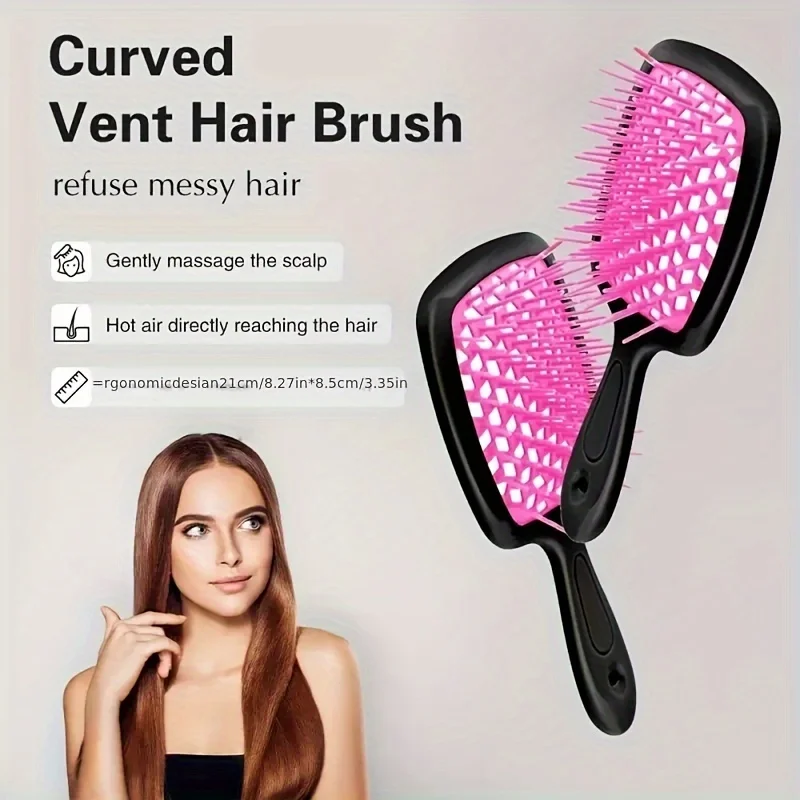 Bristle Hair Brush Comb for Normal Hair - Wet or Dry Scalp Massage, Anti-Static Finishing Hairbrush