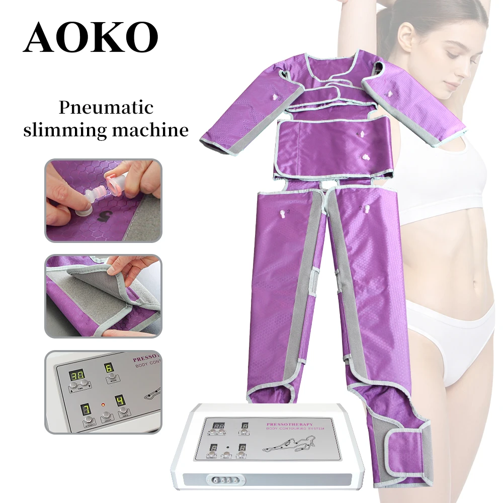 Appareil de massage AOKO pour la perte de poids, massage corporel par pression d'air, drainage lymphatique, élimination des toxines, équipement amincissant, élimination de la fatigue et des douleurs musculaires, thérapie