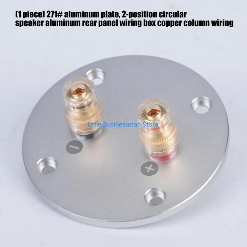 Speaker Back Plate Round 75mm Terminal Plate Round Speaker Binding Post Two Wire Connection for Speaker Repair, Rear Panel