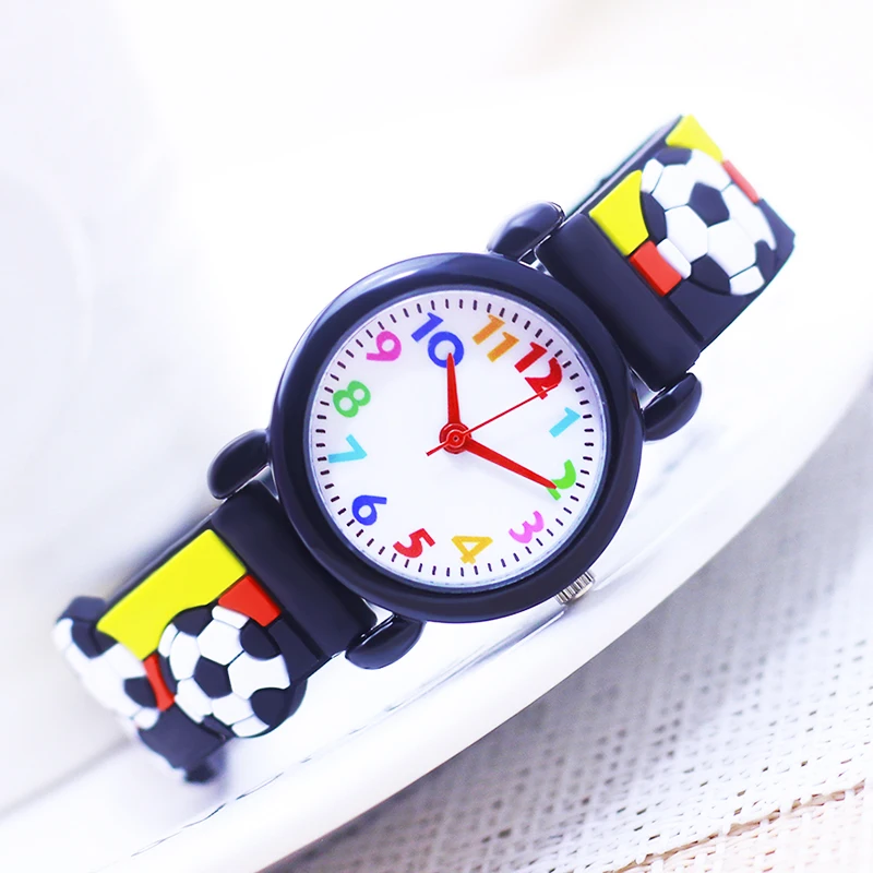 little boys children's football soccer soft strap wristwatches colorful digital quartz sports watches for kids birthday gifts