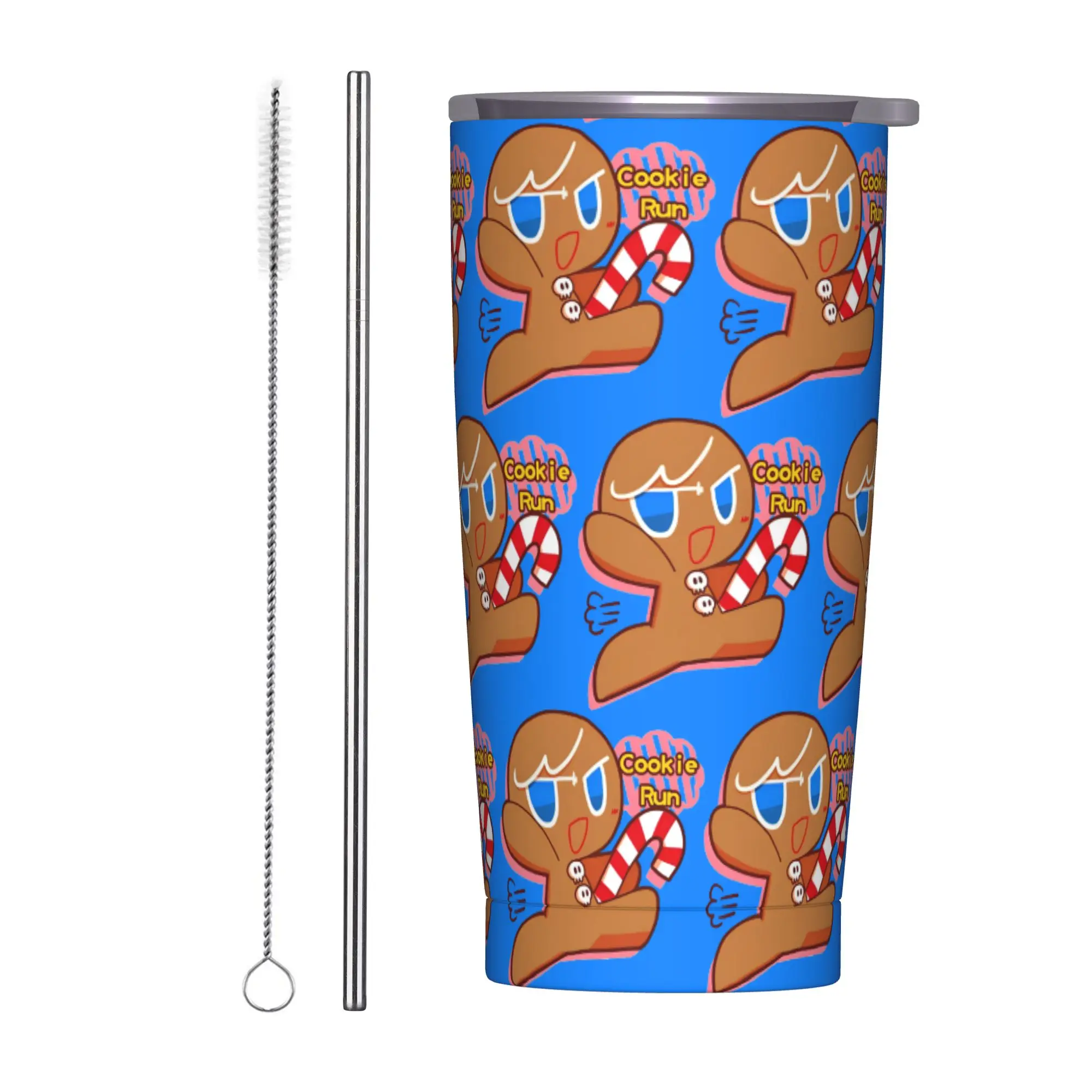 Sorbet Sharks Cookies Cookie Run Kingdom Tumbler Vacuum Insulated  Thermal Cup Vacuum Flask Smoothie Tea Mugs Spill Proof, 20oz