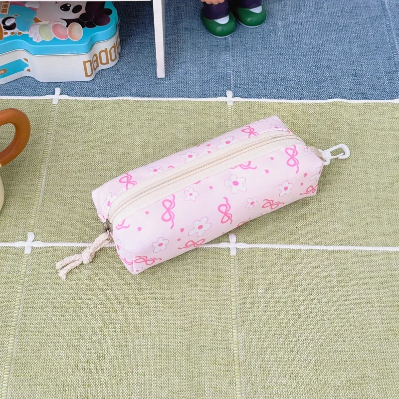 Hochwertiges, ästhetisches Rucksack-Set mit Blumenmuster, dreiteilig, aus leichtem Nylon, großes Fassungsvermögen, Mädchenrucksack, Campus-Studentenrucksack – Detail 23