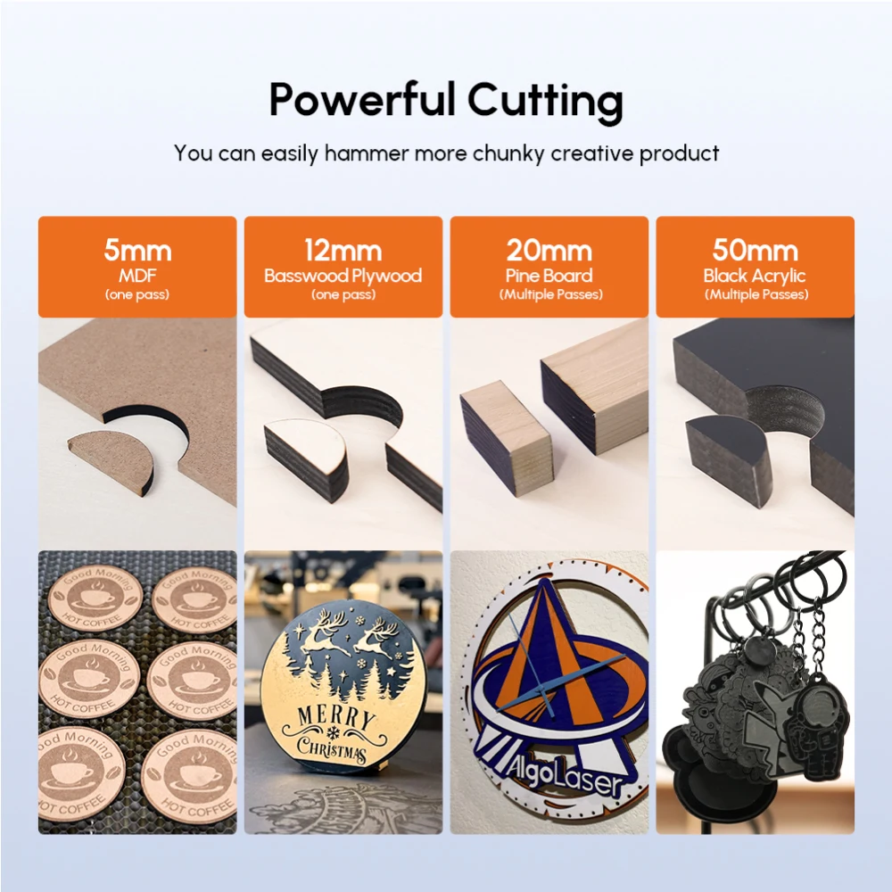 AlgoLaser Laser Engraver Module 20W CO2 Laser Head For Engraving Machine Laser Cutter Wood Acrylic Cutting Metal Engraving