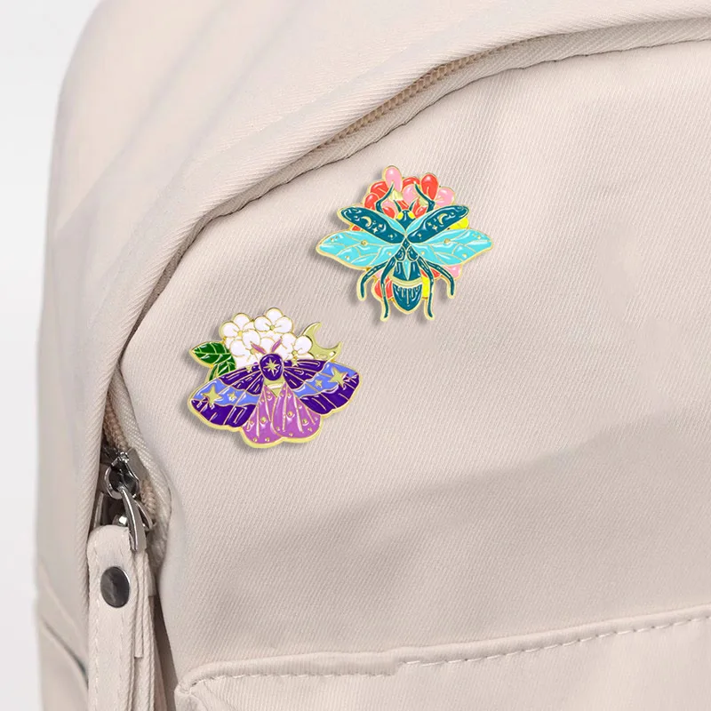 New Vintage Luxury Metal Brooch Pins Unisex Creative Insect Butterfly Flower Badge For Daily Commute DIY Clothes Bags Hat Scarf