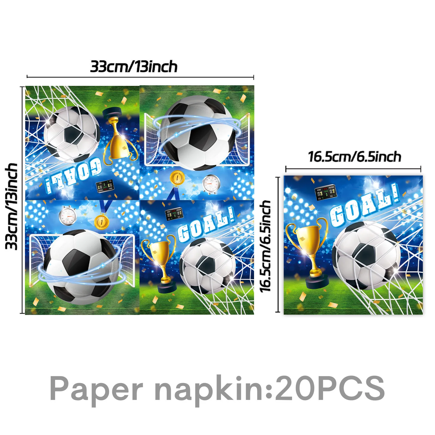 Fußball-Geburtstagsparty-Dekorationen: Ballons, Teller, Becher, Banner, Tischgeschirr-Set für Babyparty, Fußball-Party-Gastgeschenke, Sport-Kinder-Geschenke – Detail 5