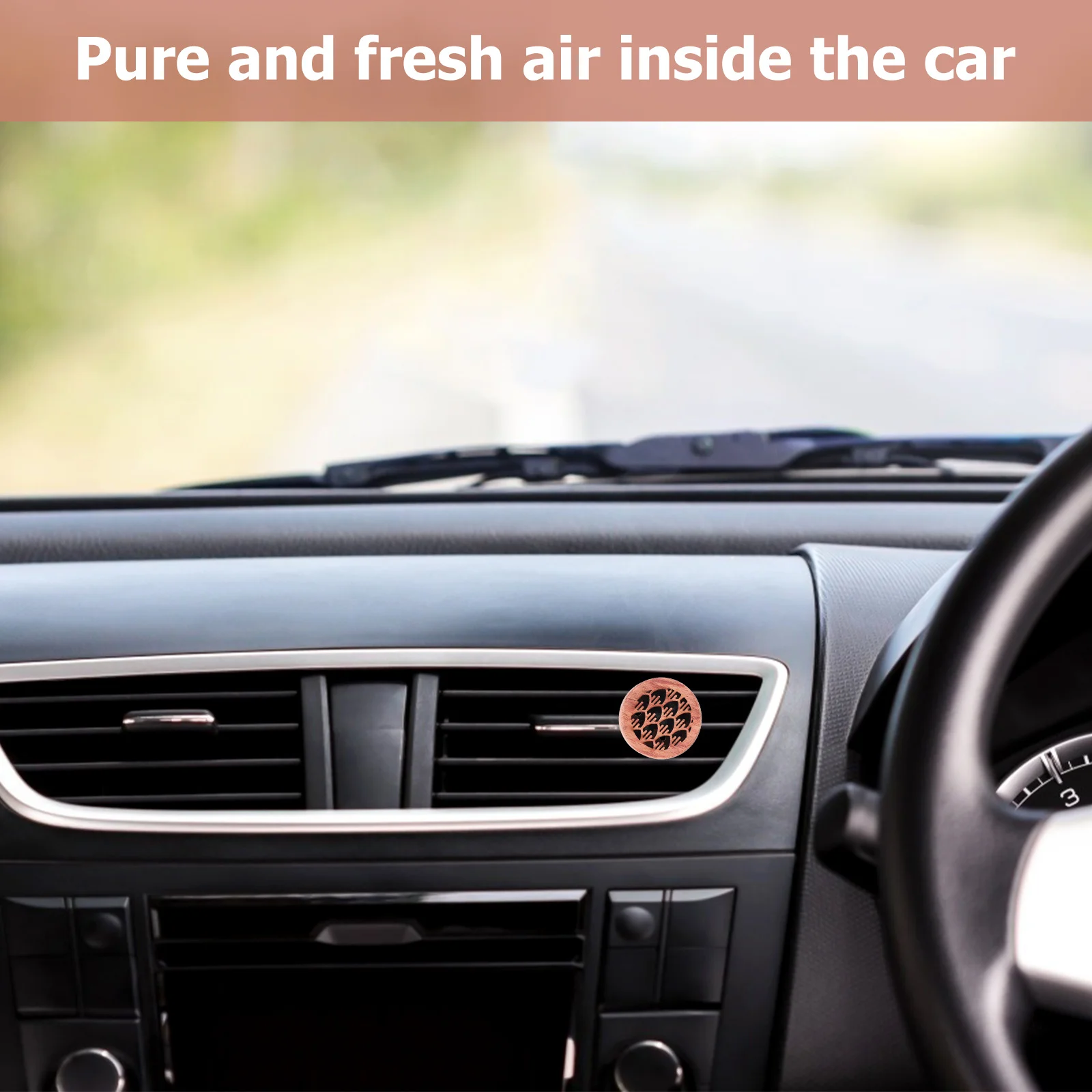 

1Pcs Car-Mounted Aroma Diffuser High-Quality Wood Material Easy to Use Long-Lasting Fragrance Diffused for Vehicle Home Office