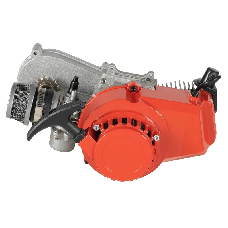 

49CC 2-Stroke Gas Engine, Air-Cooled Pull Start Motor with Gearbox & Air Filter for Mini Dirt Bike, ATV, Pocket Bike, Quad