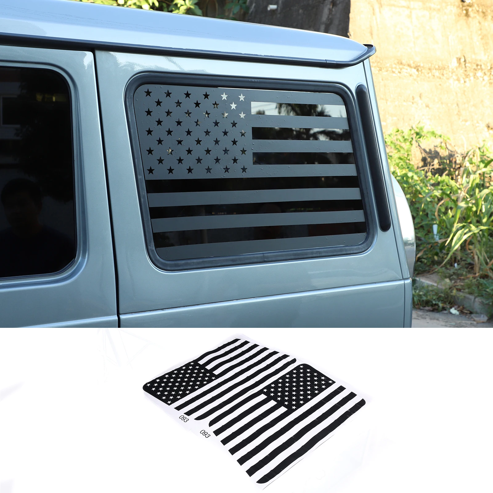 

For Mercedes Benz G class W463 2007-18 Car Back side window glass Car Rear Side window Pull flower film Stickers Car Accessories