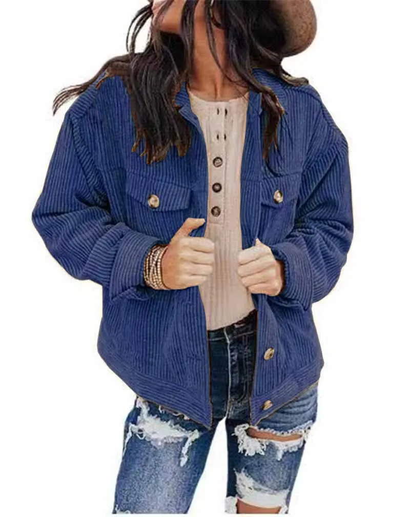 Jackets Women 2021 Fashion Europe United States New Winter 2021 Pure Color Jacket Loose Heart Wool Coat Women Coats LDM20210929