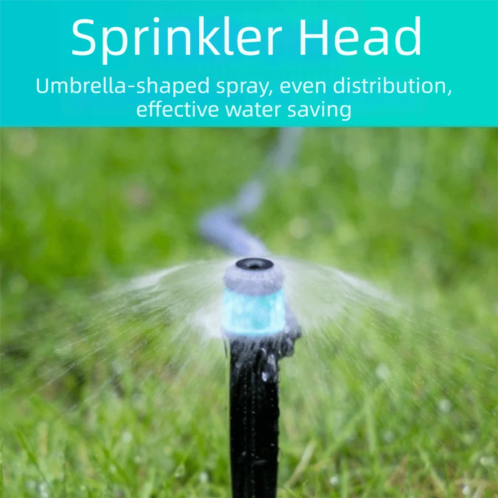 5PCS/SET 360° Adjustable Automatic Lawn Sprinkler Water Saving Large Area Coverage Rotating Sprinkler Watering System