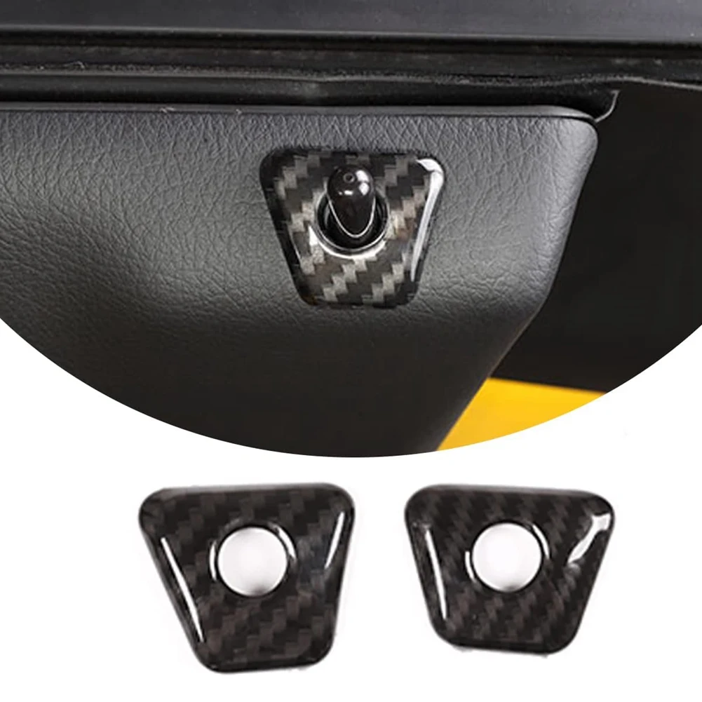 For Toyota GR Supra A90 2018-2021 Car Inner Door Lock Pin Cap Door Lock Pull Cover Trim Sticker Accessories,Carbon Fiber