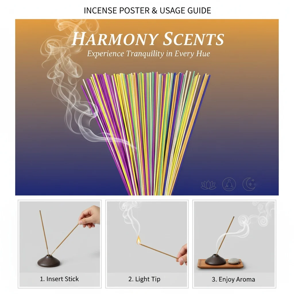 Household Indoor Purification Incense Stick Study/office/tea Room/yoga Room Lift The Spirits/Happy Mood/Odor Removal Joss Stick