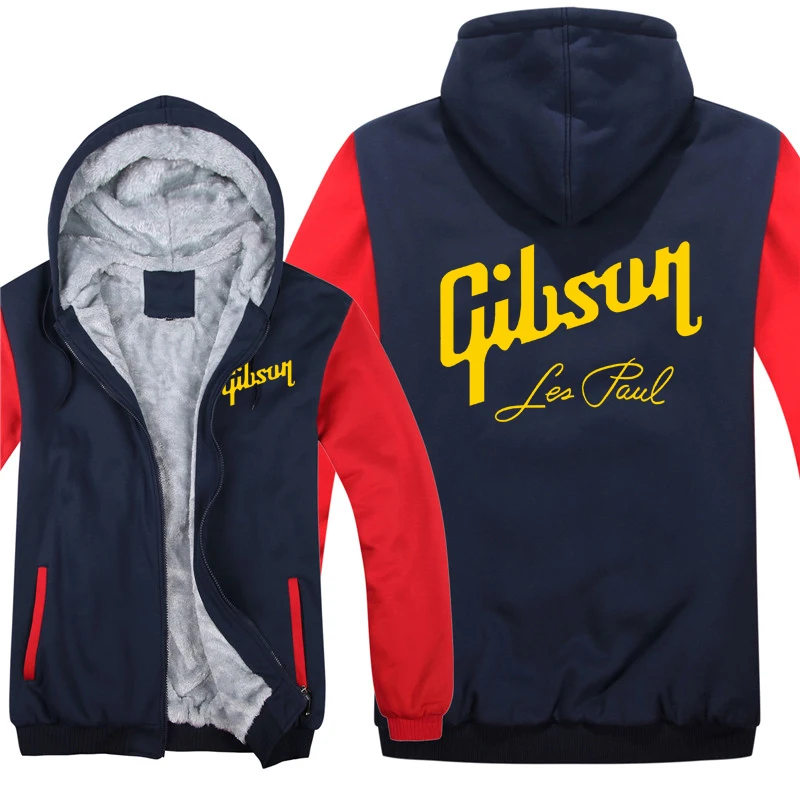 جيبسون ليه بول هوديس الرجال معطف الشتاء الدافئة الصوف الغيتار جيبسون بلوزات سترة الشارع الشهير #4
