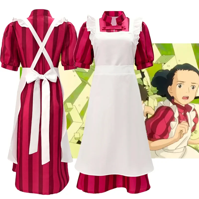 ملابس Heron and Boy Cos فستان المئزر التأثيري لعب الأدوار ملابس أداء المسرح كيريكو