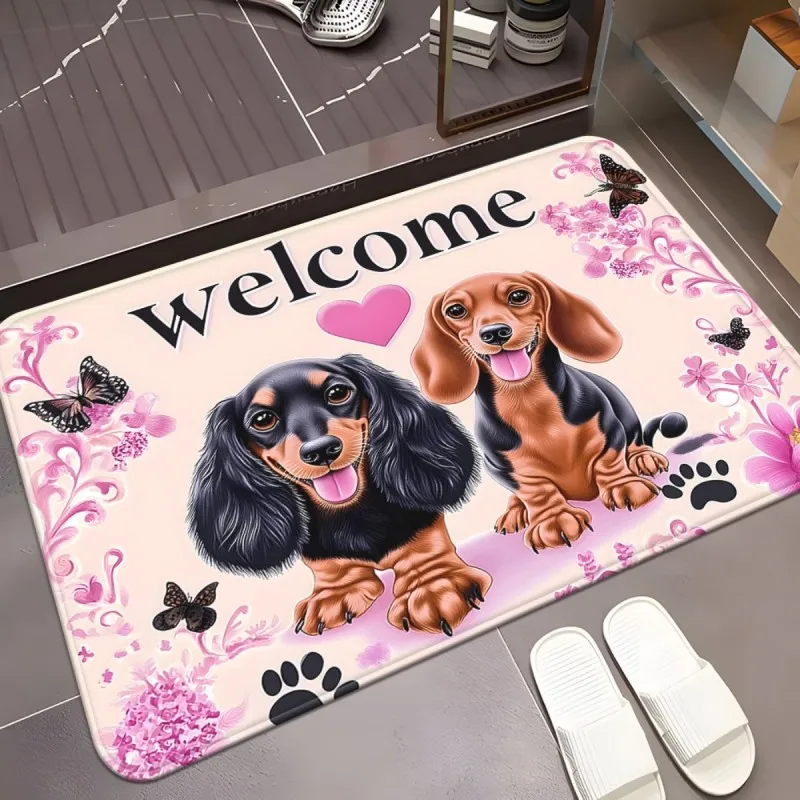 Cute Kittens Entrance Door Mat Lovely Cats Welcome Floor Rug for Hallway Porch Home Decor Creative Animals Area Foot Pad