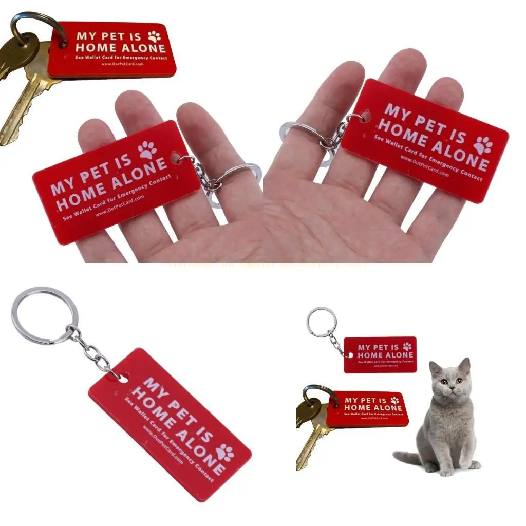 

Pets Emergency Contact Keychain Card with Emergency Contact Call Cards