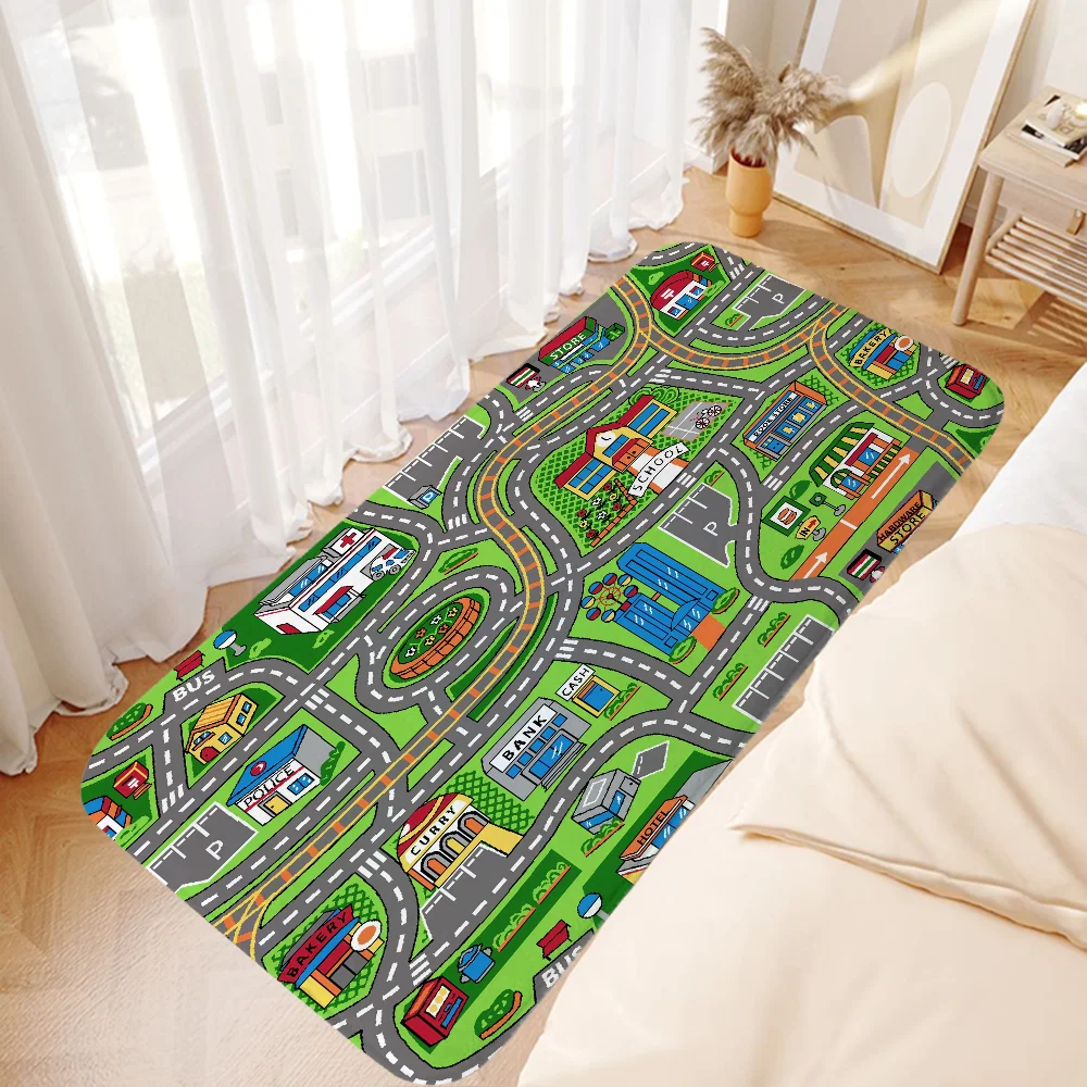 City Road Cartoon Carpets for Bedroom Decoration Kids Carpet for Living Room Sofas Home-appliance Stich Sakura Card Captor Rugs