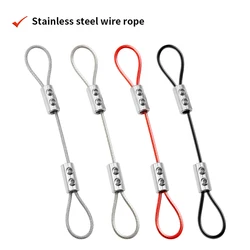 3mm Color Coated Steel Wire Rope Hanging Paintings Hanging Code Lock Wire Adjustable Stainless Steel Wire Rope Buckle Fasteners