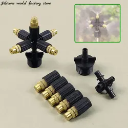Silicone World 5-Way Adjustable Horticultural Atomizing Nozzle Kit Garden Greenhouse Plant Irrigation Tools Automatic Sprinkler