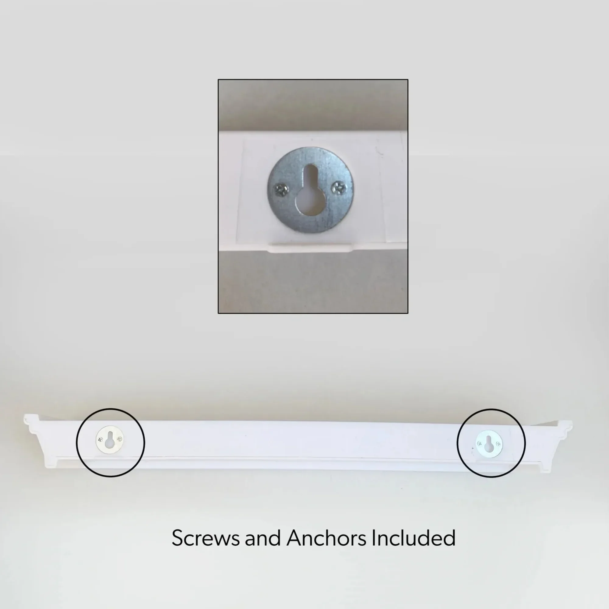 18インチ ホワイト プラスチック製棚 - 耐荷重5ポンド、省スペースな家庭/オフィス用壁掛けオーガナイザー