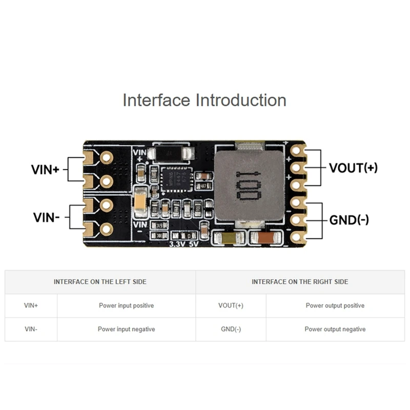 DC-DC Buck Mini Module, Compact Size Easy To Integrate,Configurable 3.3V Or 5V Buck Voltage Regulation Ouput