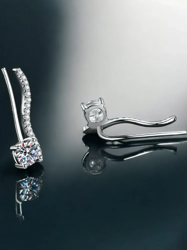 

Серьги из серебра 925 пробы, сертифицированные GRA, женские серьги-гвоздики с муассанитом, романтические легкие роскошные серьги, подарок на День святого Валентина
