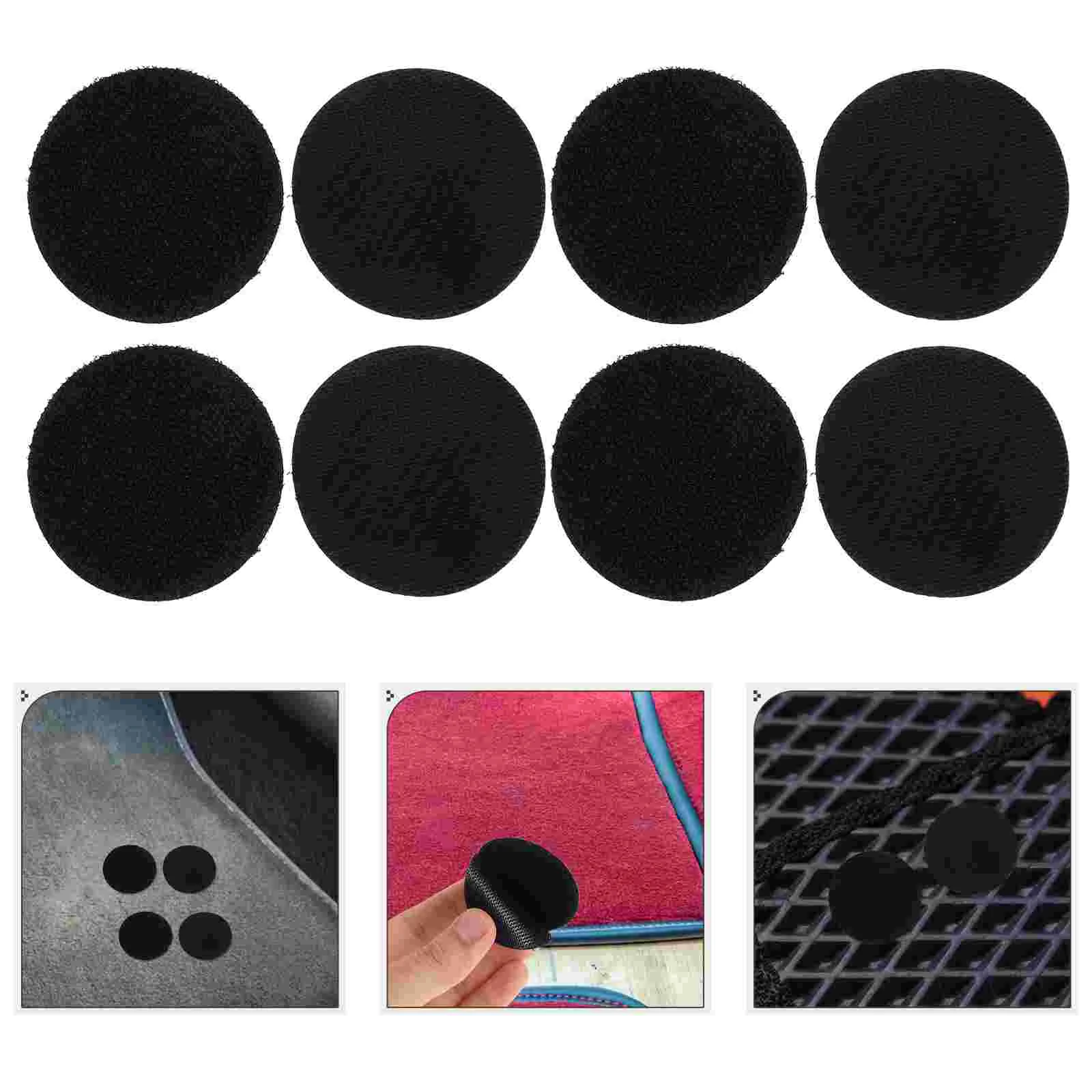 

20 Pairs Car Floor Mat Carpet Stickers Double Side Tape Wall Hook Loop and Adhesive Sided Dots for Classroom Mats Rug Hanger