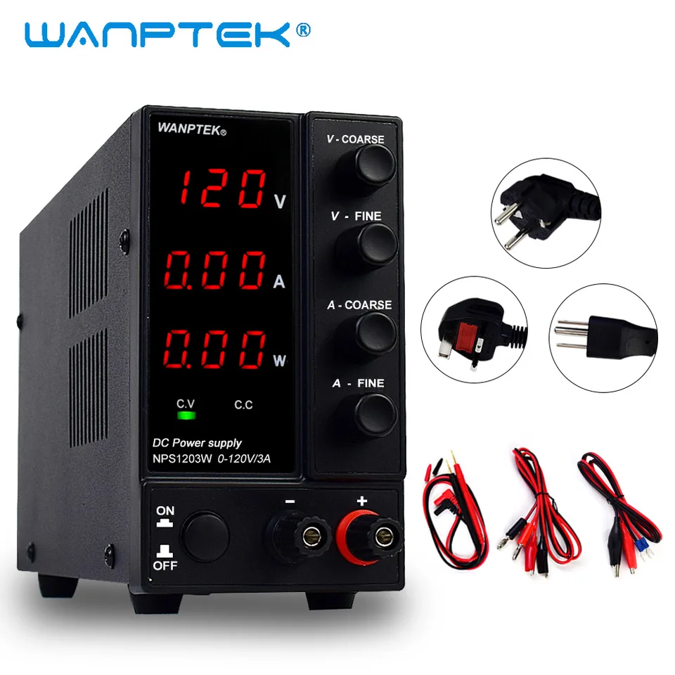 Labornetzteil NPS1203W | 0-120V 0-3A Regelbar DC | LED-Display | Präzise Spannungs- & Stromeinstellung | Überlast- & Kurzschlussschutz