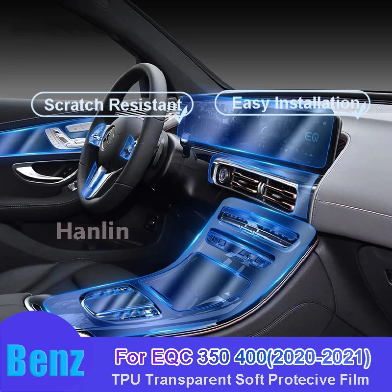 

For Benz EQC 350 400(2020-2021) Car GPS Navigation LCD Screen TPU Protective Film Protector Decoration Stickers