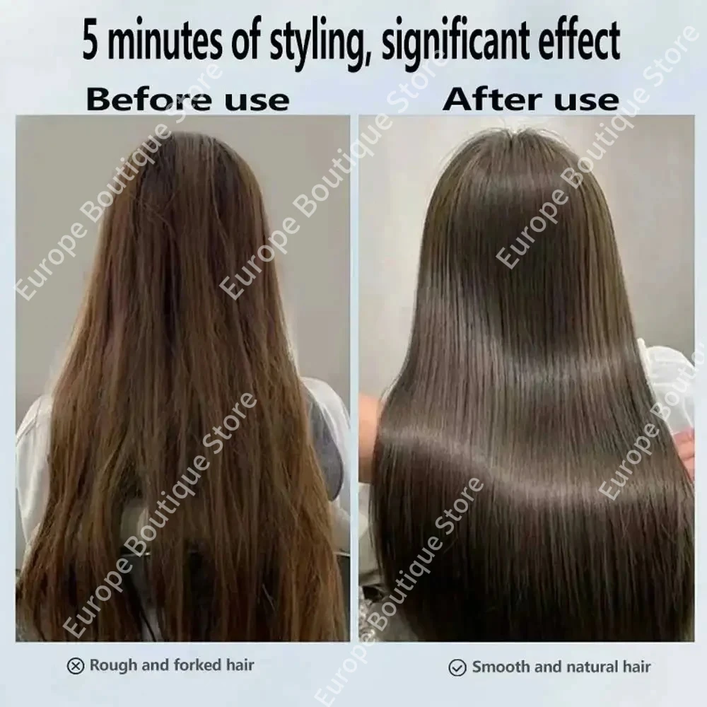 Pengering dan Pelurus Rambut Profesional 2-in-1 Cepat Kering dengan Ion Negatif, Alat Penata Rambut Tahan Lama untuk Rambut Basah dan Kering, Catok Keriting