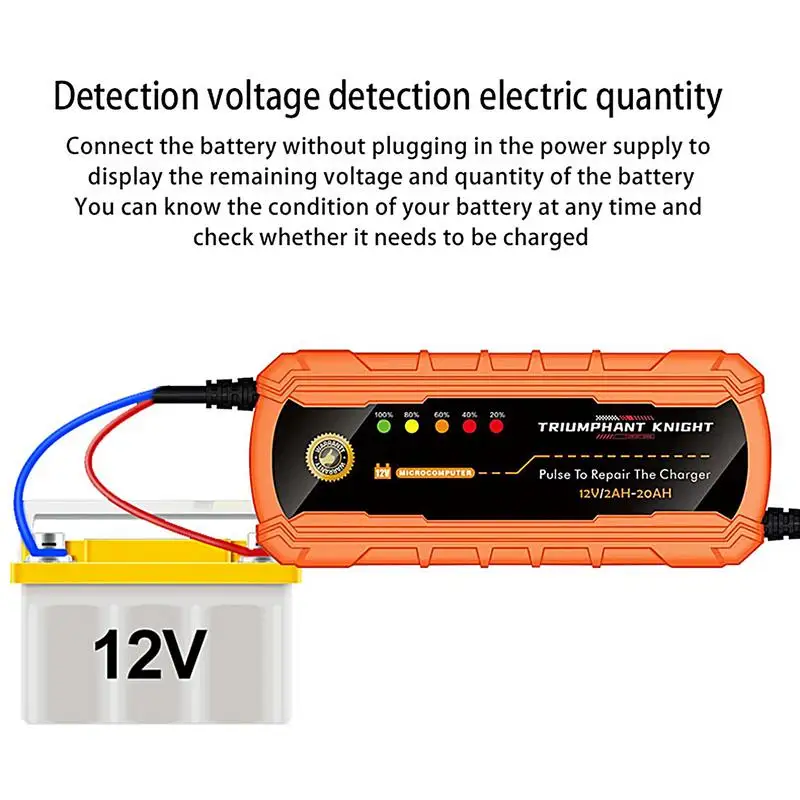 Battery Repair Charger Smart Charger Car Battery Chargers Intelligent Display Lead Acid Battery Charger 12V Automatic Battery