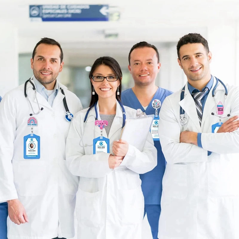 6 Stück Arbeit und Lieferung Krankens ch wester Filz Abzeichen Rollen Nicu Krankens ch wester einziehbare niedliche Abzeichen halter mit Krokodil klemme langlebig