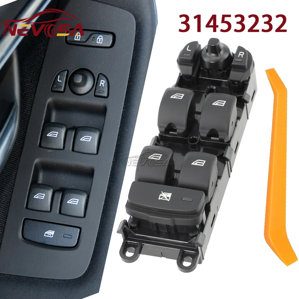 

Front Left Driver For Volvo XC70 2014-2016 VOLVO V40 2012-2019 MK3 Electric Master Window Control Switch Glass Button 31453232