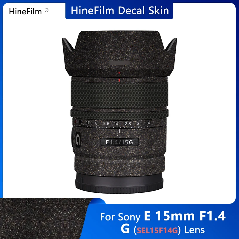 

Hinefilm Skin for Sony E15F1.4 Lens Decal Skin SEL15F14G Lens Wrap Cover for Sony E 15mm F1.4 G Lens Sticker 15 F1.4 Protector