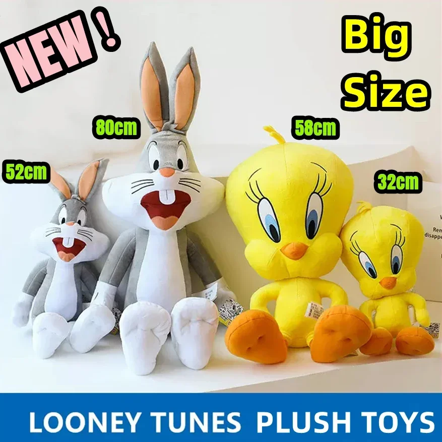 Free Shipping Looney Tunes Bugs Bunny Plush Toy Tweety Bird Lola Bunny Anime Cartoon Movie Plushies Stuffed Doll Toys Gift