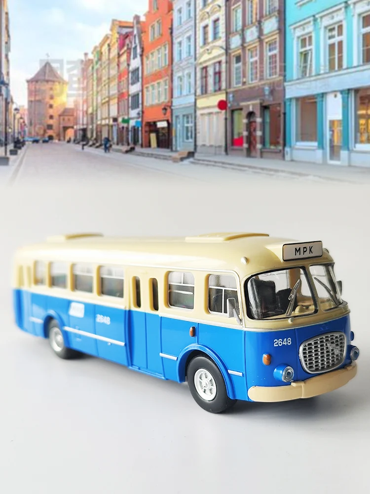 Poland Bus Simulation Plastic Alloy Car Model Collectible Ornament Display Children\'s Toy Birthday Christmas Halloween Gifts