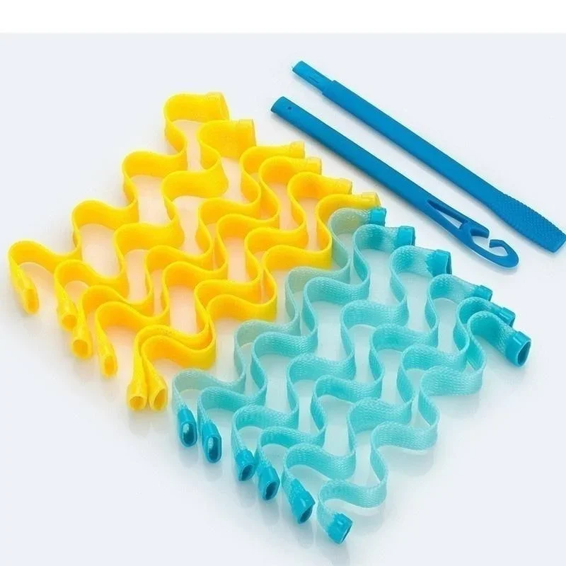 12PC Hair Curlers DIY Hair Salon Curlers Rollers Tool Soft Large Hairdressing Tools