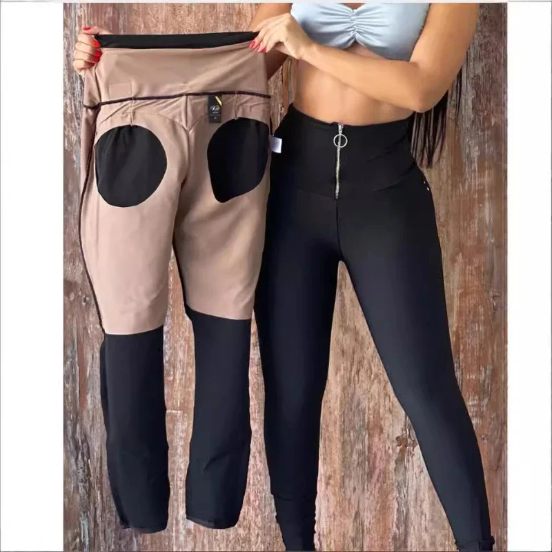 

Leggings Women Long Pants Bodycon Pencil Pant Club Sexy Slim High Waist Casual Jogger High Waist Trousers Zipper Streetwear