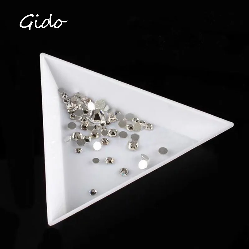 5Pcs Plastic Triangular Tray Rhinestone Diamond Storage Box Plate DIY Tools