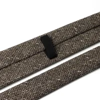 Winter Daily Men's Women's 7cm Wool Tie Black Herringbone Brown Stripe Necktie Wedding Party Business Office Gifts Accessories 5