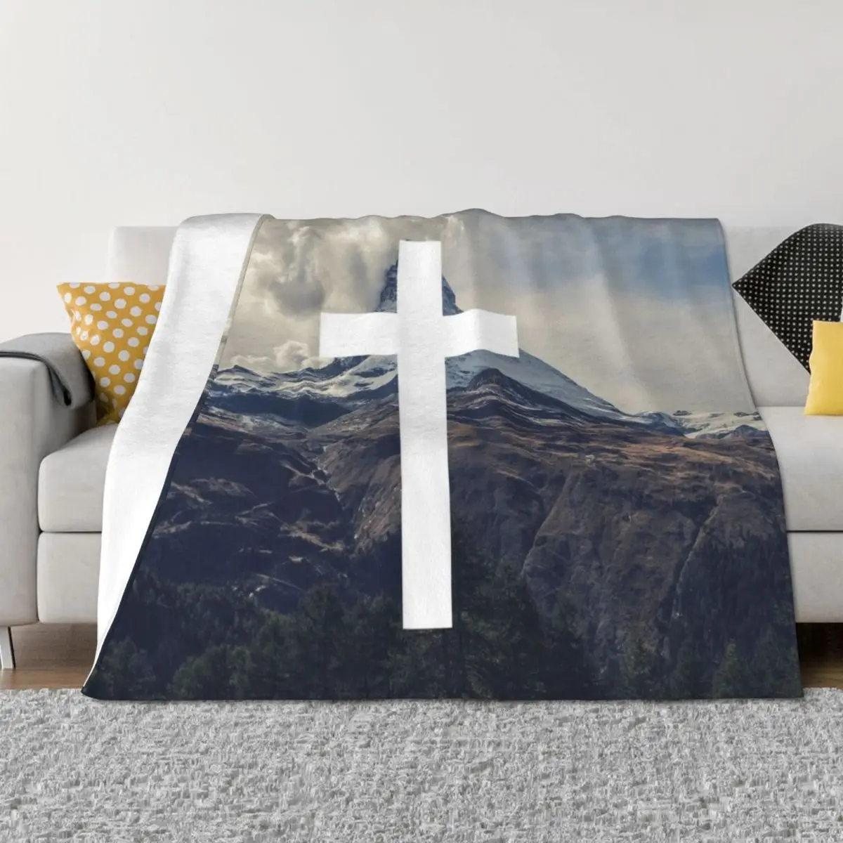 Christian Cross Throw Blanket Warm Blankets For Bed Decorative Beds Beautifuls Blankets