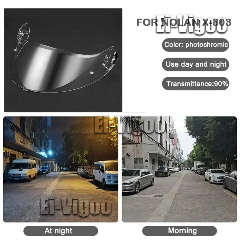 Photochromic Shield Visor Lenses for NOLAN X-803 X-802 X-702 X-661 X603 Visor Full Face Viseira Capacete Racing Helmet Parts