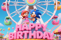 Blue Hedgehog Animation Sonic Children Birthday Party Banner Home Furnishing Bedroom Wall Tapestry Photography Background Poster